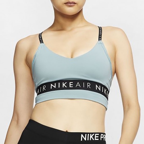 2 for $45✨ Nike Air Women's Indy DriFit Y-Back Low-Impact Sports Bra (Ice Blue) - Picture 7 of 7